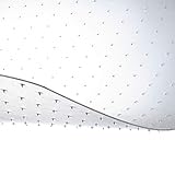 etm® Bodenschutzmatte - 120x90cm | TÜV | transparent, mit Ankernoppen für Teppichböden