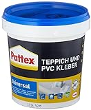 Pattex Teppich und PVC Kleber, lösemittelfreier Dispersionskleber, zum idealen Verkleben von PVC-Belägen in verschiedenen Formen oder Teppichen mit PVC-Vliesrücken, 1x1kg*