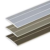 Toolerando Übergangsprofil Übergangsleiste Bodenleiste aus Aluminium Selbstklebend, Profil 90 cm x 36 mm x 2,5 mm, Bronze