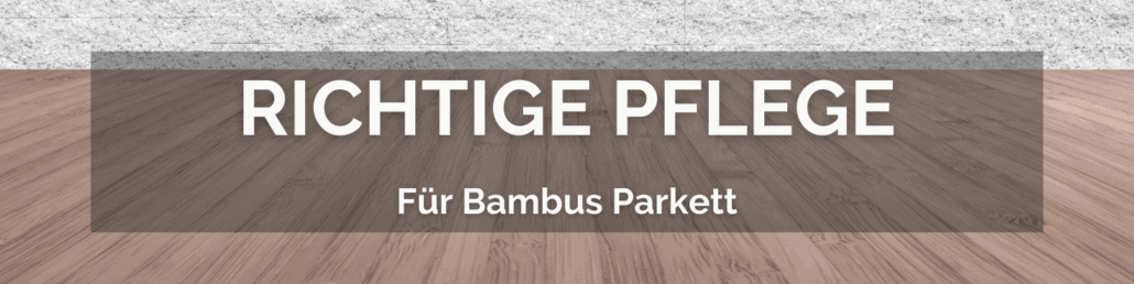 Richtige Pflege für Bambus Parkett